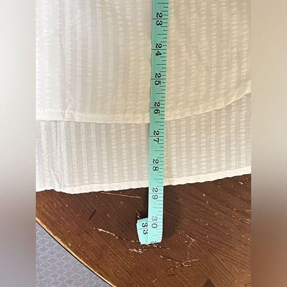 NWT Maternity White Woven Texture Shirt Blouse Top Sz Small (4-6) - Picture 6 of 7